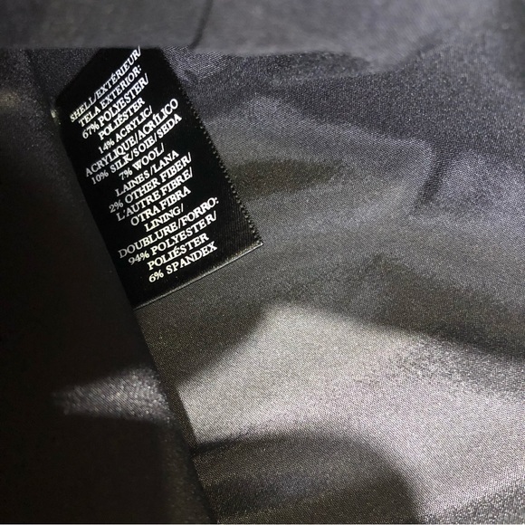 Ann Taylor Silk Wool Blend Leopard Jacquard Gray Black Blue Skirt 6 - Picture 6 of 8